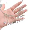 Glow PlateadoCollar tipo gargantilla de plata con borla de gota de agua estilo coreano y diamantes brillantes para mujer, exquisito, de lujo ligero, alta gama, versátil
