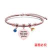 Pulsera Europea y Americana transfronteriza hueso de serpiente día del maestro acero inoxidable diamante azul conmemorativa regalo de vacaciones grabado pulsera de acero de titanio al por mayor