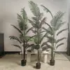 Planta verde artificial de estilo nórdico en maceta olivo, planta falsa grande de pie, palmera viajera, palmera areca, planta decorativa en maceta monstera