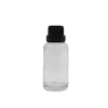 Botella de aceite marrón moteado 10 ml botella de vidrio transparente esmerilado 20 ml tapa grande a prueba de manipulaciones botellas de cosméticos