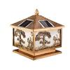 Lámpara de pilar solar para exteriores, lámpara de pared para puerta, pilar de patio, lámpara de pared impermeable para exteriores, lámpara de patio para villa de jardín europea