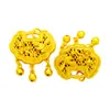 Nuevo Colgante de Collar para Bolso con Candado de Loto Chapado en Oro Cobre Cadena de Lana Colgante Piscis Pez Koi Cuenta Campana Almohadilla de Pez Candado