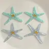 Acessórios de Estrela do Mar Azul Menta Gelada para Presilhas de Cabelo DIY, Acessórios de Cabeça, Decoração de Capa de Celular, Acessórios de Decoração para Sapatos Croc Venda por Atacado