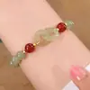 Pulseira de Hetian Yu com Elo Anelado Feminina Ins Design de Nicho Fivela de Segurança Amor Pulseira Presente de Alto Nível para Namorada