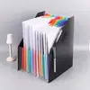 Bolsa Organizadora Vertical Inclinada A4 Grande Capacidade para Escritório Estudante Armazenamento e Organização de Provas Kit de Informações Pasta Telescópica