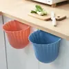 Cubo de basura de cocina para colgar en la pared, papelera colgante para puerta de armario de baño, papelera decorativa para uso doméstico, contenedor de almacenamiento de alta estética