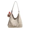 Bolsa de Ombro Feminina de Camurça 2025 Nova Outono e Inverno High-End, Bolsa de Ombro Nicho Estilo Retrô, Bolsa Saco Transversal