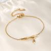 S31 pulseira de bambu florestal deste ano leve luxo senso de moda cor ouro aço titânio joias femininas verão moda feminina