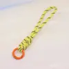 De alta venta multi-color tejido a mano colgante joyería llavero cuerda para teléfono móvil bolsa muñeca cordón colgante pequeño multiusos