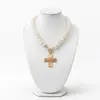 Cadena de Perlas Oceánicas de Venta Caliente Transfronteriza Europea y Americana Cadena para Clavícula de Mujer Colgante de Estrella de Mar y Concha Collar Multicapa Apilable Venta al por Mayor
