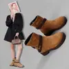 1028 Botas Martin Retro de Suela Gruesa para Mujer 2026 Nuevo Estilo Otoño e Invierno Botas Vaqueras Occidentales Delgadas con Hebilla de Cinturón Melard