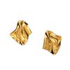 Aretes Exagerados de Acero Inoxidable Joyería Geométrica Transfronteriza Europea y Americana Aretes para Mujer Joyería de Alta Gama Accesorios de Lava