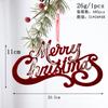 Nova decoração de Natal Cross Border vinho tinto Flocking Bow Elk Pendant Decoração de árvore de Natal Enfeite Pendant