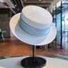 Celebridade da Internet Férias de Verão Chapéu de Palha Guarda-Sol de Praia Chapéu de Palha Masculino e Feminino Artesanal Trançado Aba Larga Aba Reta Chapéu Francês de Socialite