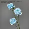 Flores Artificiales Azules Ramo Materiales para Decoración de Escena de Boda, Rosas Azules para Arreglo de Piso de Salón de Bodas y Flores Decorativas