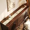 Alfombrilla transparente estilo chino para aparador, mantel de vidrio suave transparente de PVC, alfombrilla protectora para superficies de mueble de TV y zapatero
