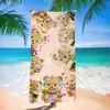 Toalha de Praia do Ursinho Pooh em Desenho Animado, Toalha de Banho em Desenho Animado de Secagem Rápida e Absorvente de Água para Natação na Praia, Bonita e Personalizada para Banho