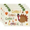 Manteles individuales de lino con estampado de calabaza de temporada de cosecha de otoño, venta caliente transfronteriza de Temu, Acción de Gracias, tapetes aislantes de calor para restaurantes, tapetes de decoración para el hogar