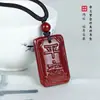 Pingente Amuletos de Cinábrio Zijin de Minério Cru Natural Conteúdo Ordinário Joias de Casal para Homens e Mulheres Colar