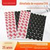 Fita Adesiva Eva Preta Antiderrapante Fita Adesiva de Esponja Branca À Prova de Choque e Anticolisão Redonda Amortecedor Antirriscos Patch de Esponja Eva