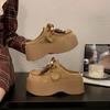 Zapatos Birkenstock Canguro de Suela Gruesa para Aumentar la Altura 2025 para Ropa de Exterior de Otoño Zapatillas de Media Caña Baotou para Mujer Zapatos Birkenstock de Una Pierna