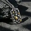 Tendência Europeia e Americana joias punk tag de moda colar marca militar da moda pingente personalidade joias atacado SP797