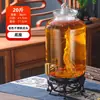 Frasco de Vino para el Hogar, Botella de Vidrio Sellada de Gama Alta para Vino Medicinal de Ginseng, Frasco de Vino, Barril de Vino con Grifo, Fabricante Mayorista de Tanques de Vino