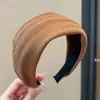 Diadema Vintage de Terciopelo Ancha Corta para Mujer, Nuevo Estilo de Principios de Otoño, Diadema Versátil de Corona Alta para Salir, Accesorio para el Cabello de Pinza