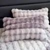 Par de Fronhas de Pelúcia de Pelo de Coelho para Inverno, Espessadas com Veludo de Leite, Capa para Enchimento de Travesseiro de Fleece Coral, Peça Única