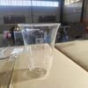Taza Transparente de un Solo Piso Acampanada de Aspecto Elevado, Taza para Café Americano Helado, Taza Resistente al Calor para Bebidas de Jugo, Taza de Vidrio de Borosilicato Alto