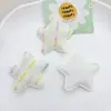 Venta Caliente Tela de Hilo de Color Caramelo de un Solo Lado, Parche de Estrella de 5 cm, Materiales de Decoración para Pasador de Pelo Infantil, Accesorios para el Cabello, Venta al por Mayor