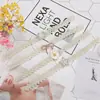 Cadena de Cintura de Perlas con Falda Elástica de Perlas Moda Coreana Decoración de Vestido Hanfu Cinturón Delgado Simple para Mujer Todo Combinable