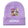 Gorro + Guantes 2025 Amazon Nuevo Drama Coreano Personaje de Dibujos Animados Estampado Gorro de Punto Gorro de Lana Gorro Cálido