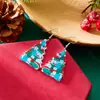 Pendientes Navideños Transfronterizos Europeos y Americanos con Nuevo Patrón, Personalizados, Sencillos, Festivos y Lindos, Pendientes de Fiesta de Acrílico Simulado para Mujer