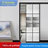 Porta de Vidro Longa Arco-Íris Ultra-Transparente com Trilho Deslizante, Porta de Correr Divisória de Trilho Único, Porta de Correr Insonorizada, Vidro Artístico Aprimorado Estilo Corrediço