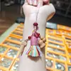 Novo chaveiro pingente de paz em madeira de pessegueiro estilo chinês, acessório cultural tradicional e criativo, amuleto de bênção portátil para pendrives, câmeras, mochilas e outros itens