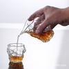 Juego de té japonés de kung fu con taza de vidrio resistente al calor, hecho a mano, con malla de martillo y tocón grande