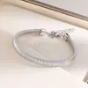 Pulsera Anillo Grande Plateada Lisa para Mujer, Nuevo Estilo Minimalista Cepillado Fresco, Diseño de Nicho, Versátil Vintage con un Toque de Alta Gama