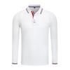 Camisa Polo de Algodão Puro de Manga Longa Camiseta para Trabalho Gola Lapela Outono Roupa de Trabalho Cultura Corporativa Camisa Publicitária com Logo Impresso