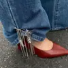 Diseño de Broche de Cadena Metálica con Borla, Cadena para Pierna de Pantalón y Decoración de Flor para Pecho, Joyería Transfronteriza Europea y Americana con Remaches de Piedra Triturada