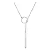 Colar Amazon Cross-Border Simples Personalizado Círculo Stick Colar Y Corrente Clavicular Feminina Atacado Versátil