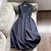 2026 Nueva Calidad Mezclilla Juvenil Sin Mangas Vestido Básico Vestido Camiseta para Superponer Venta al por Mayor H21BQ2671