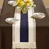 A NOSOTROS. Mantel de Mesa con Borlas Transfronterizo Lino Grueso Algodón Ganchillo Decoración de Fiesta Bandera Larga de Mesa Fábrica