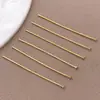 Alfinetes em formato de T, alfinetes em formato de 9, alfinetes com cabeça redonda, banhados a ouro 18K em cobre, materiais para atacado para acessórios de joias artesanais DIY com contas