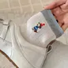 Meias Fofas de Cachorro para Mulheres, Cano Curto, Bordadas, Respiráveis, Estilo Fino para Primavera e Verão, Color Blocking, Bordado de Desenho Animado, Meias Sem Costura