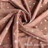 Fondo Marrón Estampado de Estrellas Tela de Malla 40D Poliéster Elástico Spandex Malla Estampada Camisa Base Tela para Vestido de Vacaciones en la Playa