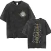 Camiseta Lavada Retro 33 Expacim 33 de Juego Claire Obscur para Hombres y Mujeres Casual Algodón Oversize de Alta Calidad