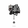 Porta-credencial retráctil de acrílico, clip divertido para insignia, lindo porta-credencial de identificación retráctil, porta-credencial retráctil personalizado con purpurina de fácil extracción