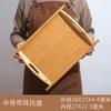 Bandejas Comerciales de Bambú y Madera, Platos Rectangulares para Cena, Tapetes de Papel de Aceite para Barbacoa de Hotel, Platos Dobles con Asas Grandes y Pequeños para el Hogar