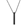Venda Quente Transfronteiriça Aliexpress Personalizado Simples Espelho Retangular Tridimensional Colar Bastão Tridimensional Joias Masculinas e Femininas